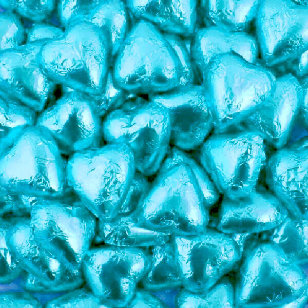 Blue Milk Chocolate Hearts