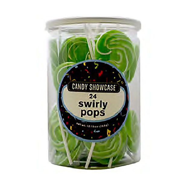 Swirly Green Lollypops