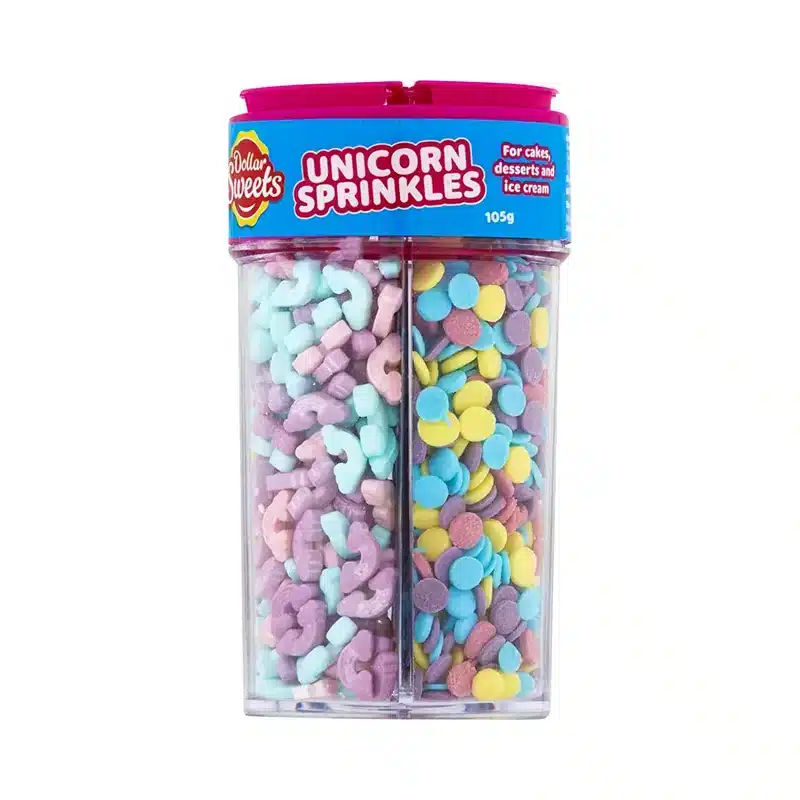 Dollar Sweets Unicorn Sprinkles Jar 105g